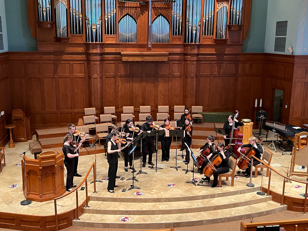 The University of South Dakota Chamber Orchestra performs a work for all bowed-string instruments.